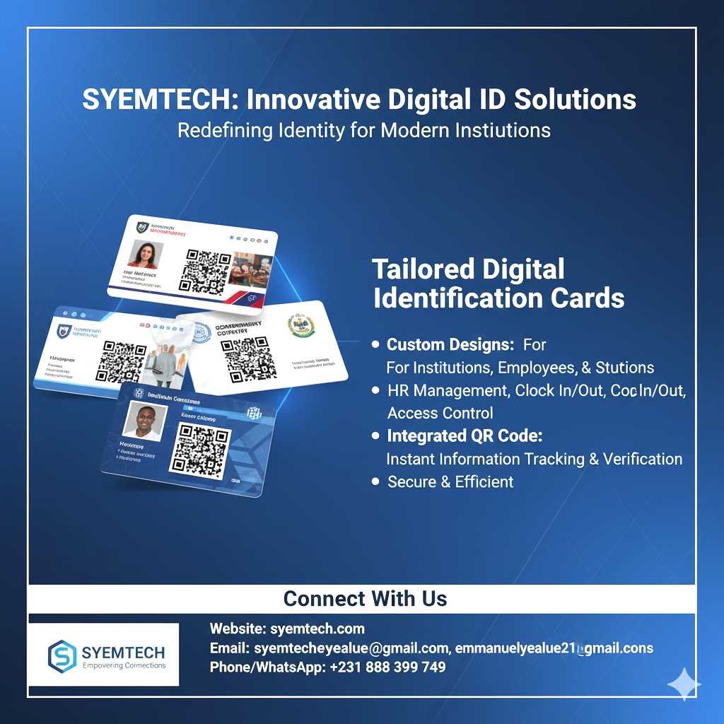 Digital Identification Card with QR Verification (Anti-Impersonation) with HR (Clock-in/Clock-out + HR Management)
